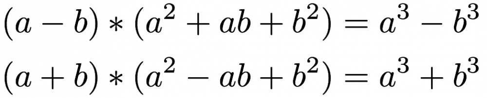 Binomische Formeln hoch 3 Variante 2