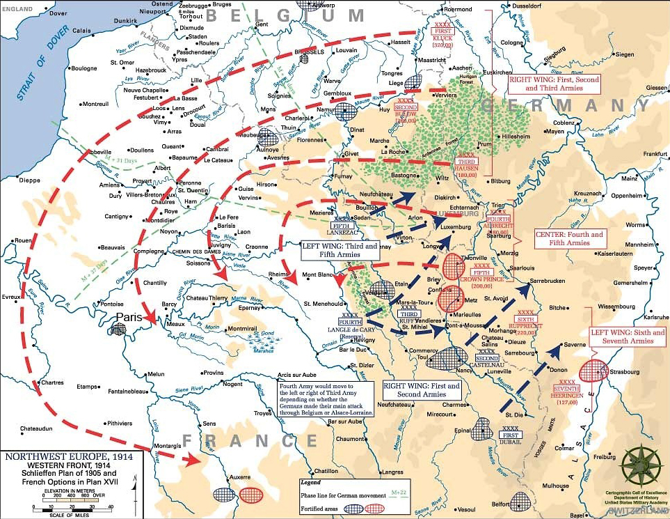 Erster Weltkrieg 1914 Schlieffenplan