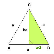 Pythagoras gleichseitiges Dreieck