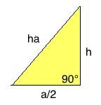 Pyramide mit quadratischer Grundfläche Pythagoras Dreieck 2
