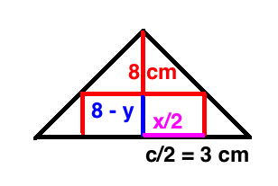 Extremwertaufgabe gleichschenkliges Dreieck Skizze