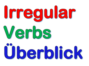 irregular verbs Liste