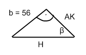 Winkelfunktion rechtwinkliges Dreieck Übung 2