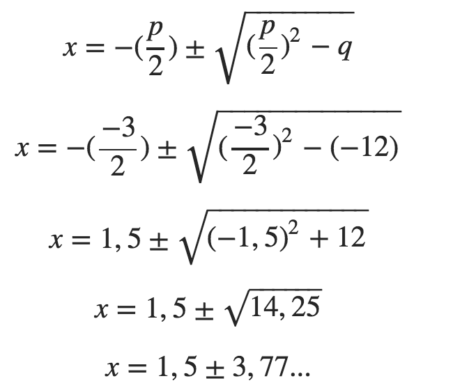 Kurvendiskussion Übung 2 pq-Formel