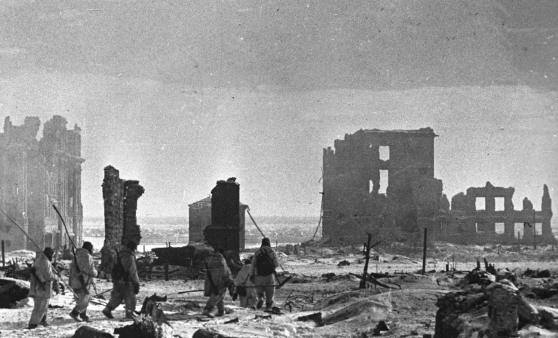 Schlacht um Stalingrad zerstörte Stadt