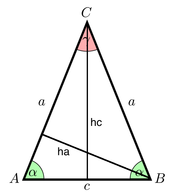 Gleichschenkliges Dreieck Höhen berechnen