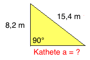 Pythagoras rechtwinkliges Dreieck Aufgabe 3