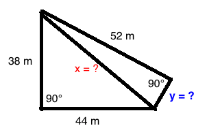 Pythagoras zusammengesetzte Fläche 1