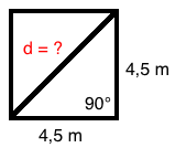 Pythagoras Quadrat Diagonale