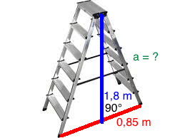 Pythagoras gleichschenkliges Dreieck Doppelleiter