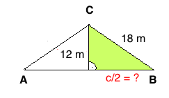 Pythagoras gleichschenkliges Dreieck Kathete c/2