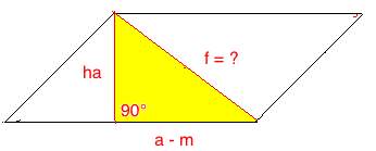 Pythagoras Parallelogramm Übung 3 Diagonale f