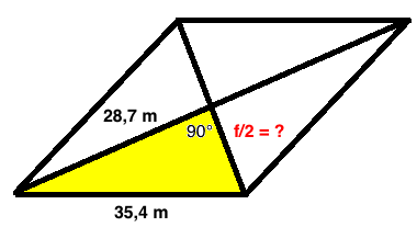 Pythagoras Raute Diagonale f berechnen