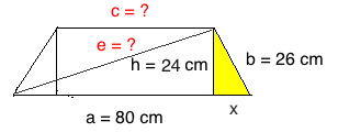 Pythagoras gleichschenkliges Trapez Übung 1