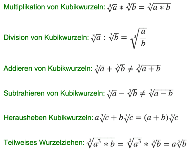 Kubikwurzel Ziehen Erklärung Und Beispiele