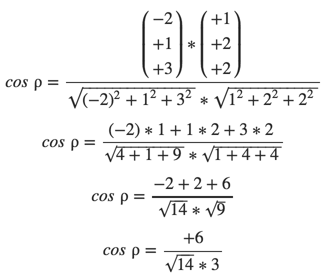 Vektor-Winkel-Formel zwei Ebenen Übung 1