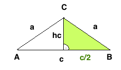 Dreiecke Formelsammlung Überblick gleichschenkliges Dreieck