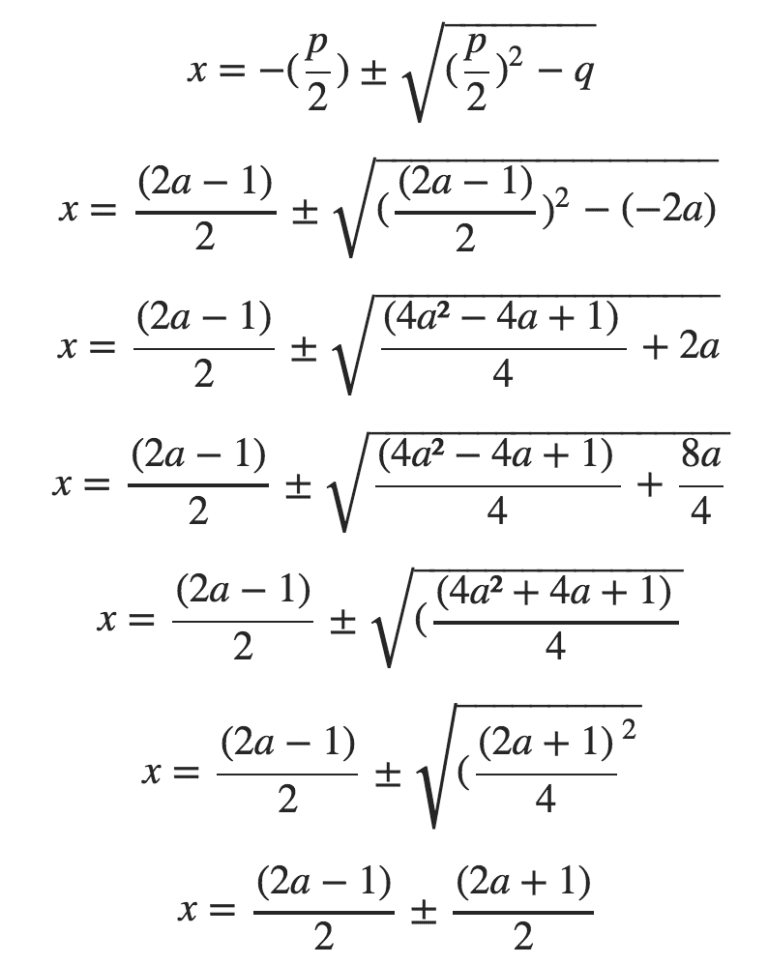 Quadratische Gleichung Pq-Formel Mit Formvariablen 1 - Www.mein-lernen.at