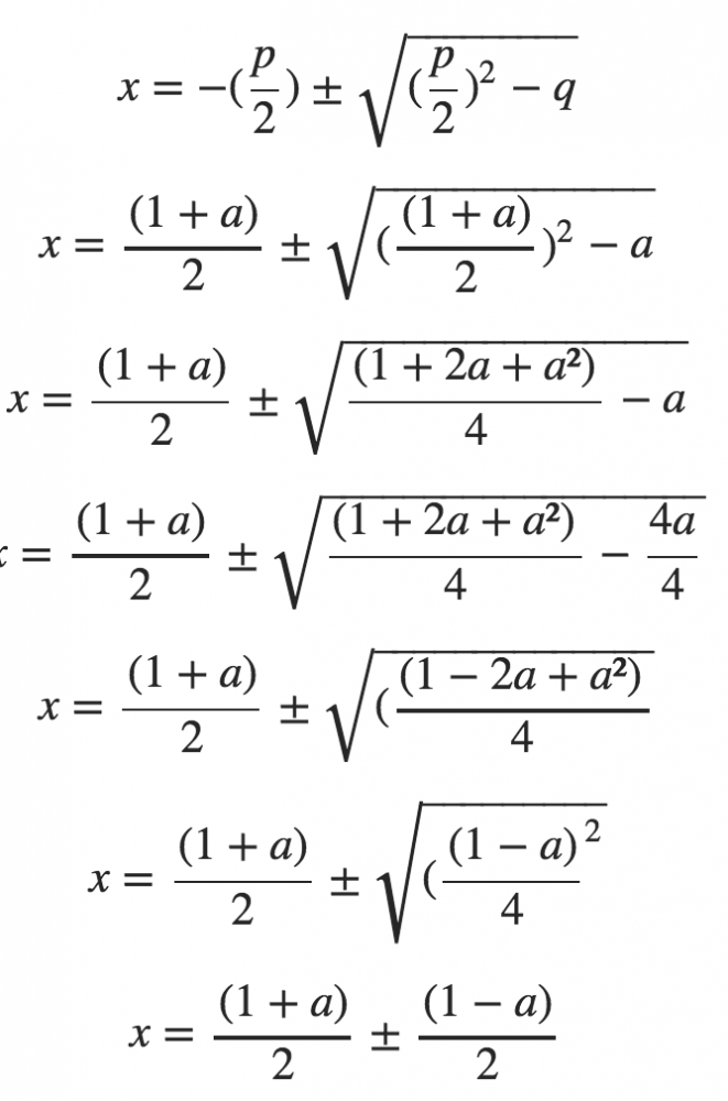 pq-Formel mit Formvariablen Übung 2