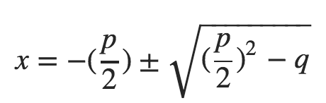 Quadratische Gleichungen pq-Formel