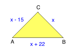 Textgleichung Dreieck Seitenlängen