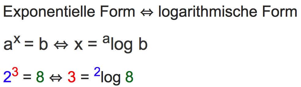 Formel Logarithmus