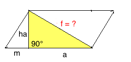 Parallelogramm Diagonale f berechnen