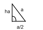 Gleichseitiges Dreieck Herleitung der Formel für ha