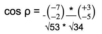 Vektor-Winkel-Formel Winkel zwischen zwei Vektoren 3