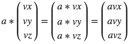 Multiplikation Skalar und Vektor im Raum Formel