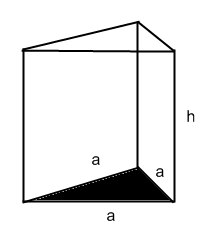 Regelmäßiges dreiseitiges Prisma Formeln