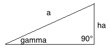 Gleichschenkliges Dreieck gegeben ha und alpha