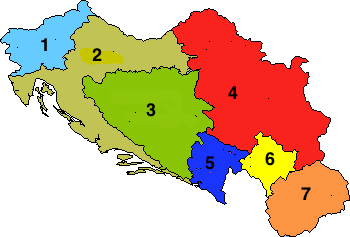 Jugoslawien Nachfolgestaaten Kartenübung