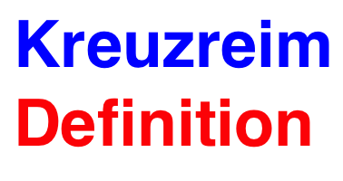 Kreuzreim Definition