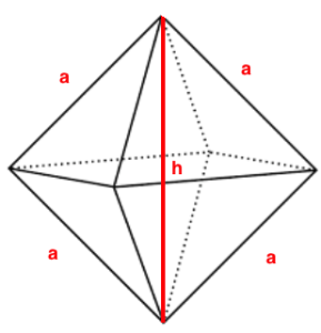 Oktaeder Herleitung der Formeln