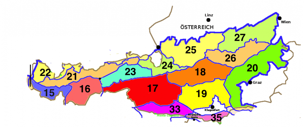 Zentrale Ostalpen Österreich Kartenübung