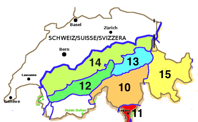Schweizer Alpen Einteilung