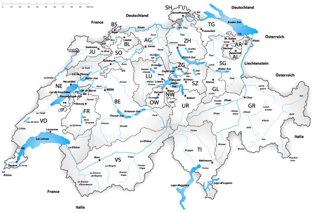 Schweiz Flüsse Überblick