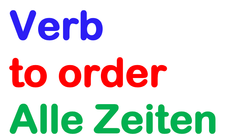 Verb to order konjugieren