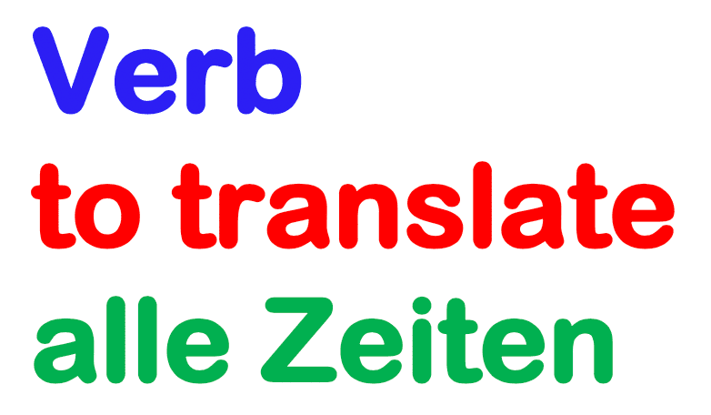 Verb to translate konjugieren