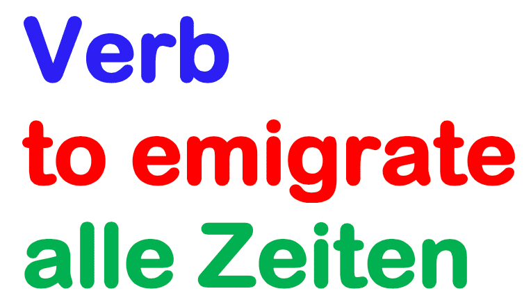 verb to emigrate
