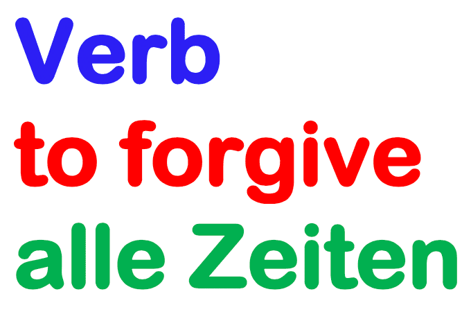 englisch verb to forgive