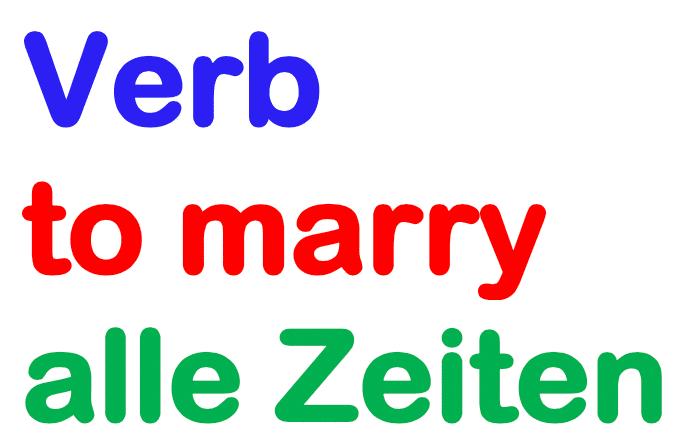 Englisch Verb to marry konjugieren