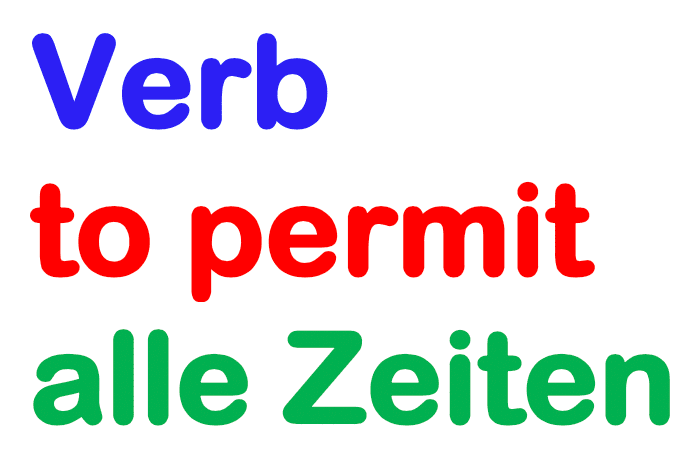 englisch verb to permit