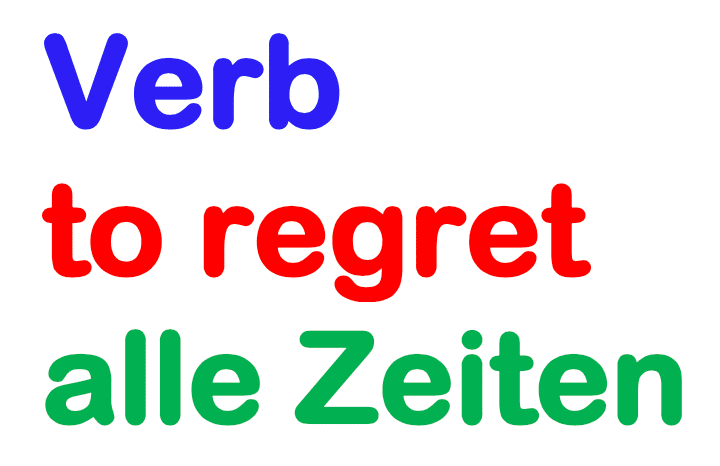 Englisch Verb to regret