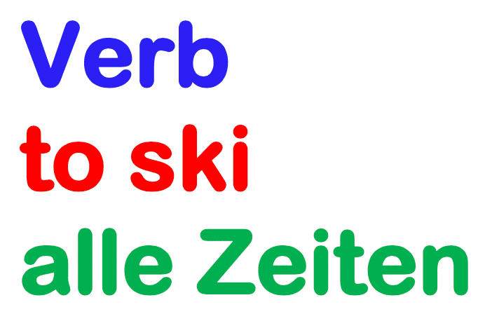 Englisch Verb to ski konjugieren