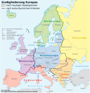 Europa Großgliederung