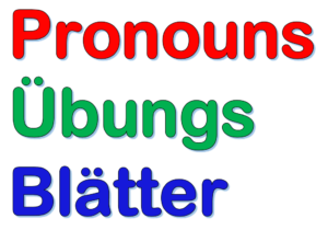 Englisch Pronouns Übungsblätter