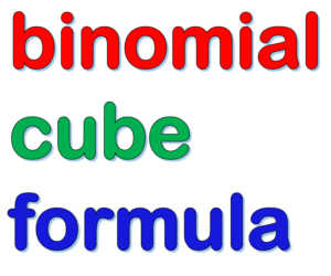 binomial cube formula