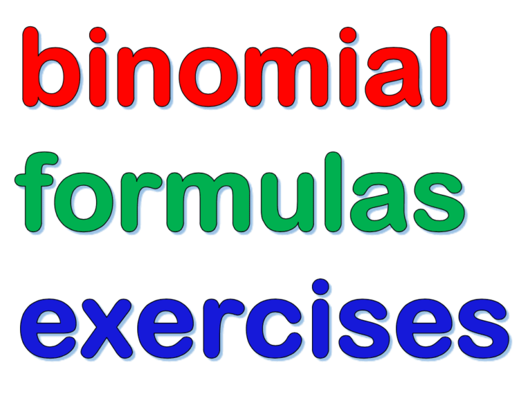 binomial formula problem